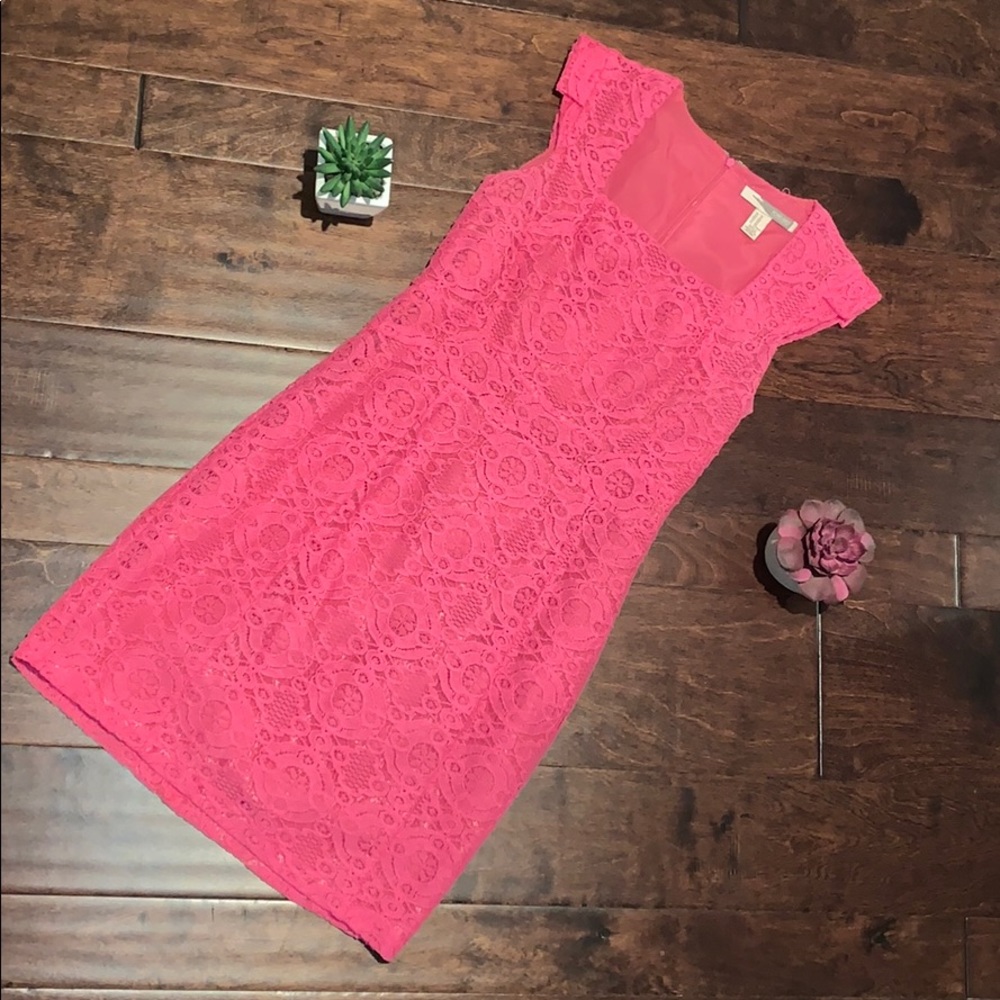 Forever 21 Pink Lace shell Dress XS